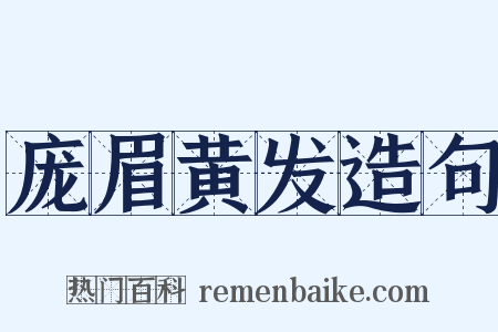 庞眉黄发造句是什么意思的图片